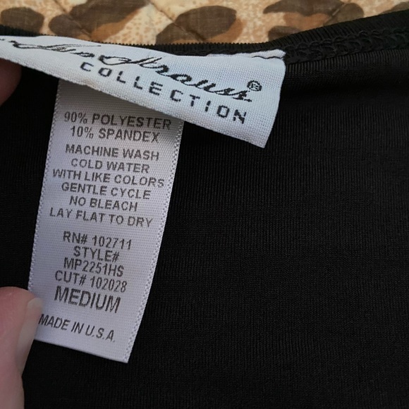 Vintage Carolyn Strauss Black Silky Top - Picture 5 of 10